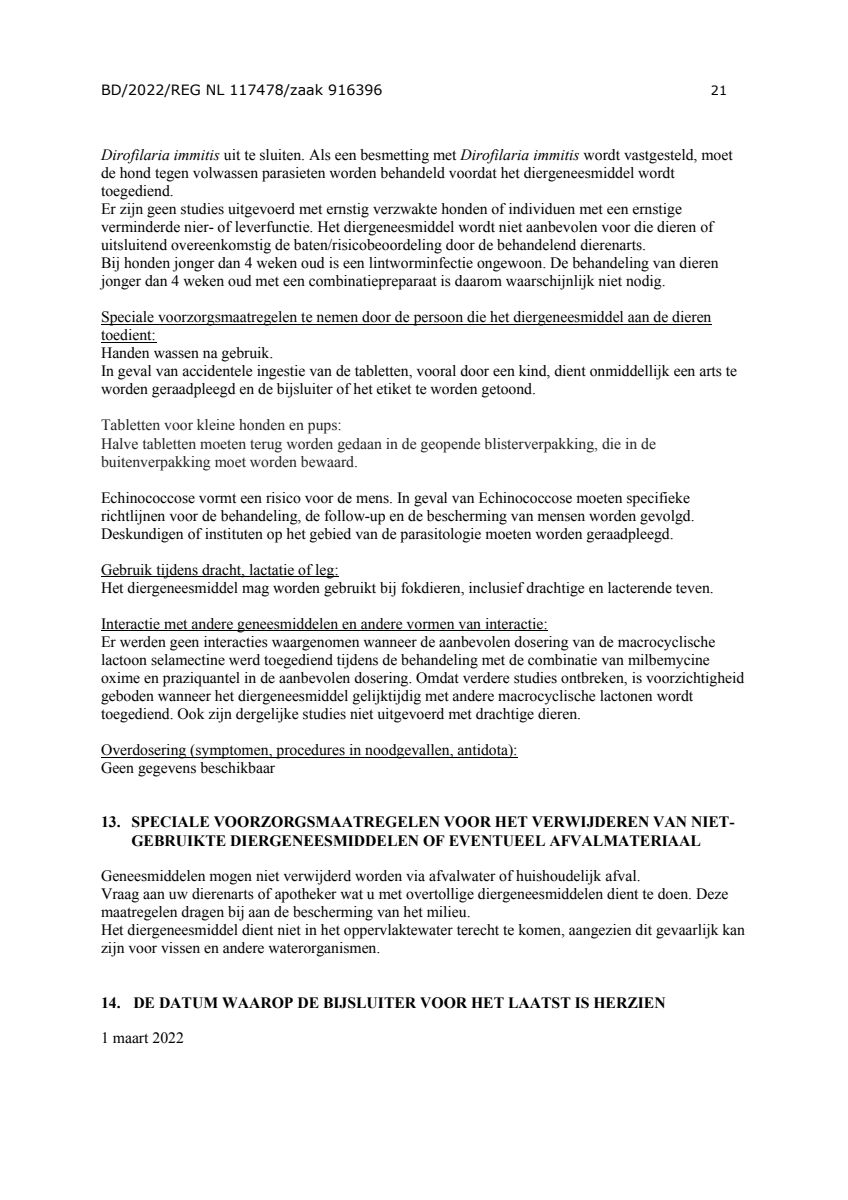 Milquestra Ontwormingsmiddel Honden 0.5 - 10KG afbeelding van document #21, leaflet