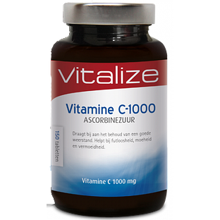 Vitalize Vitamine C-1000 Ascorbinezuur Tabletten 150TB Vitalize Vitamine C-1000 Ascorbinezuur Tabletten 150TB