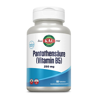 Kal Vitamine B5 250mg Tabletten 100TB Kal Vitamine B5 250mg Tabletten 100TB