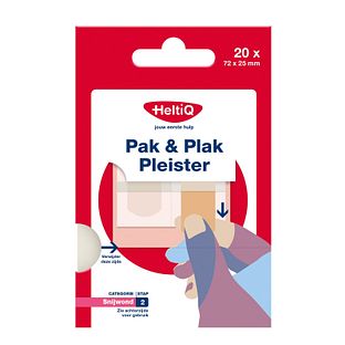 HeltiQ Pak & Plak Pleister Textiel 20ST HeltiQ Pak & Plak Pleister Textiel 20ST
