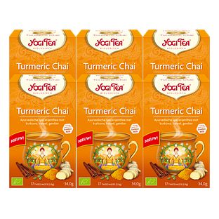 Yogi Tea Turmeric Chai Voordeelverpakking 6x17ST