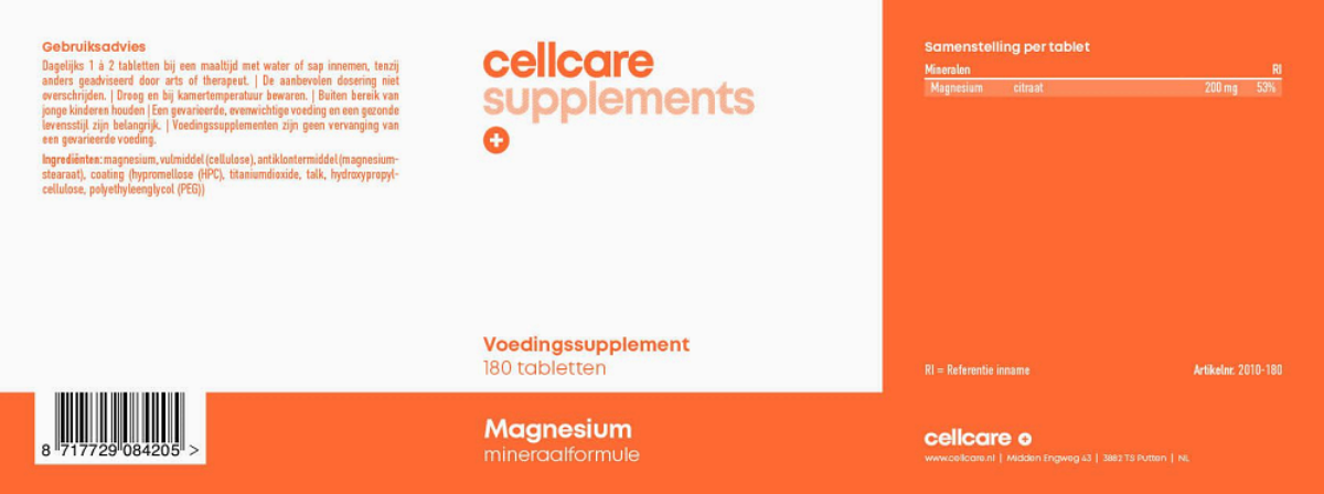 Magnesium Tabletten afbeelding van document #1, label