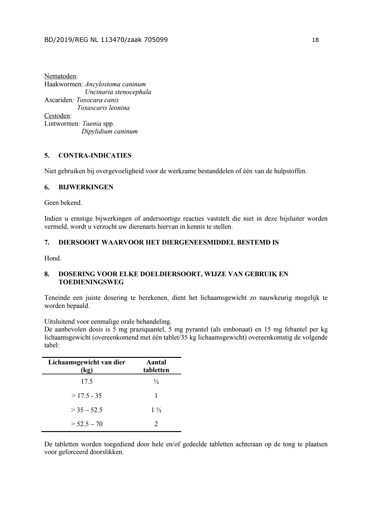 Wormtabletten all-in-one Honden vanaf 17.5KG afbeelding van document #18, leaflet