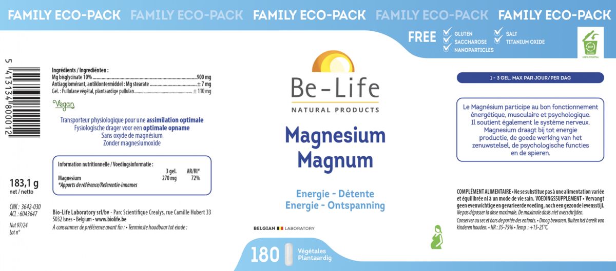 Magnesium Magnum Capsules afbeelding van document #1, label