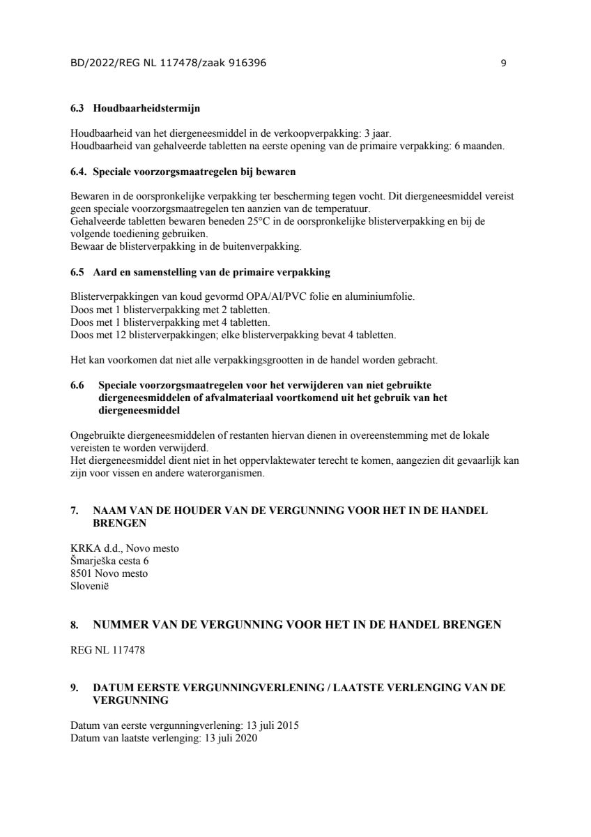 Milquestra Ontwormingsmiddel Honden 0.5 - 10KG afbeelding van document #9, leaflet