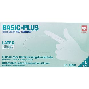 CMT Handschoenen Latex Gepoederd Naturel 100ST