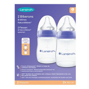 Lansinoh Natural Waves Drinkflessen 160ml 2ST