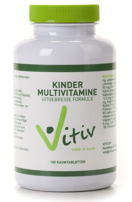 Vitiv Kinder Multivitamine Kauwtabletten 100TB