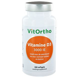 VitOrtho Vitamine D3 3000 IE Softgels 300ST VitOrtho Vitamine D3 3000 IE Softgels 300ST