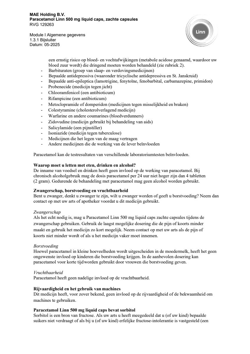 Paracetamol 500mg Liquid Caps afbeelding van document #3, leaflet