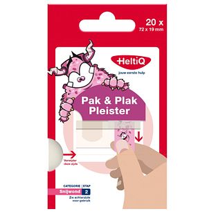 HeltiQ Pak & Plak Pleister Roze 20ST