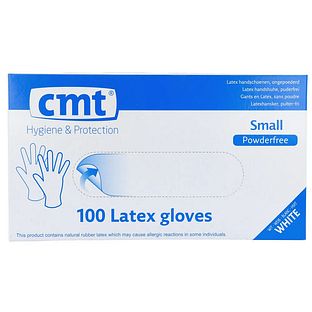 CMT Handschoenen Latex Poedervrij Naturel Small 100ST