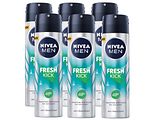 Nivea Men Fresh Kick Anti-Transpirant Spray Voordeelverpakking 6x150ML