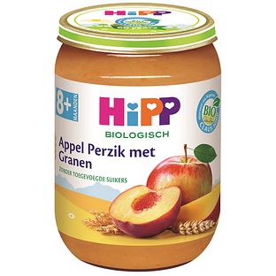 HiPP 8M+ Appel Perzik met Granen 190GR