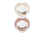 Difrax LOVI Fopspeen Dynamisch 6-18 m Prime Glow Ivory Blush 2ST