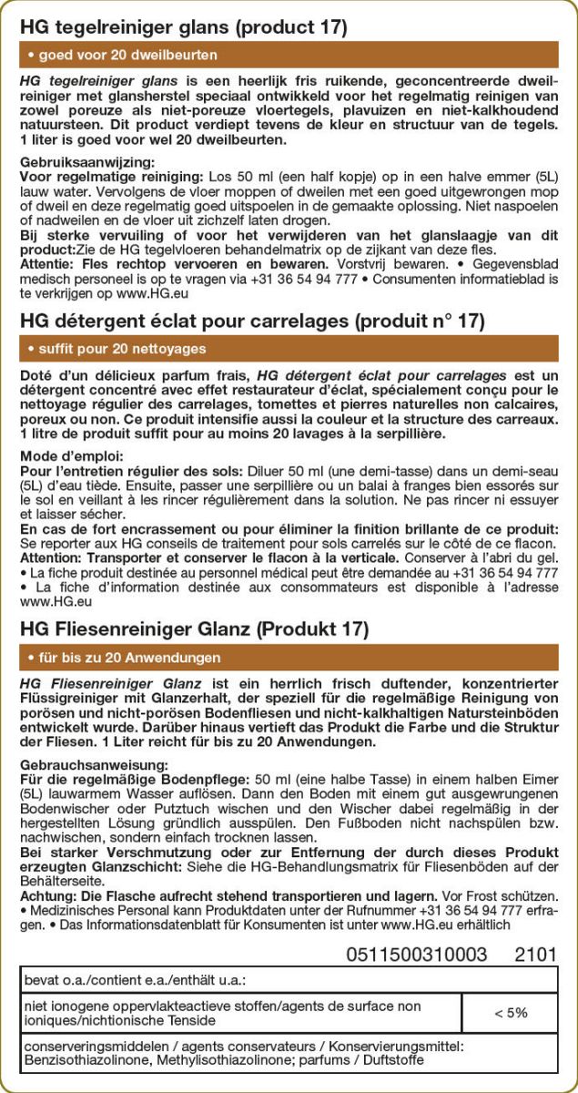 Tegelreiniger Glans afbeelding van document #1, label