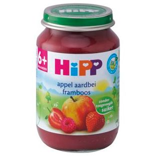 HiPP 6M+ Babyhapje Appel Aardbei En Framboos