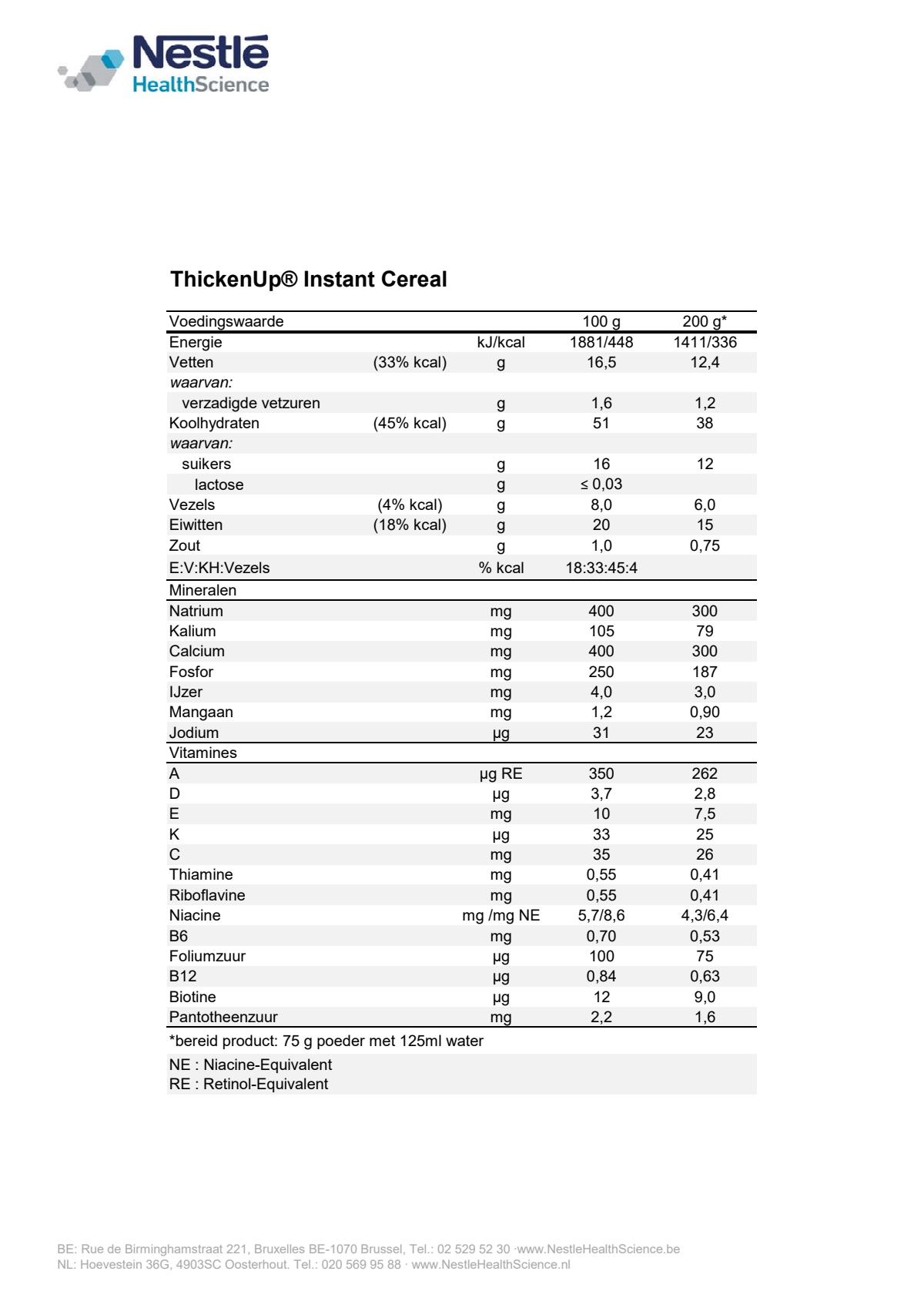 Thicken Up Instant Cereal Apple Hazelnoot afbeelding van document #1, instructions