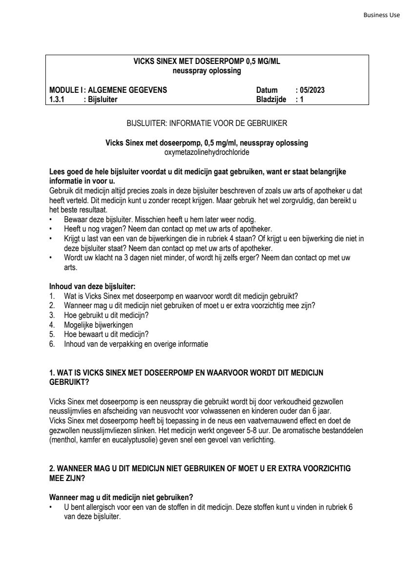 Sinex Doseerpomp afbeelding van document #1, leaflet
