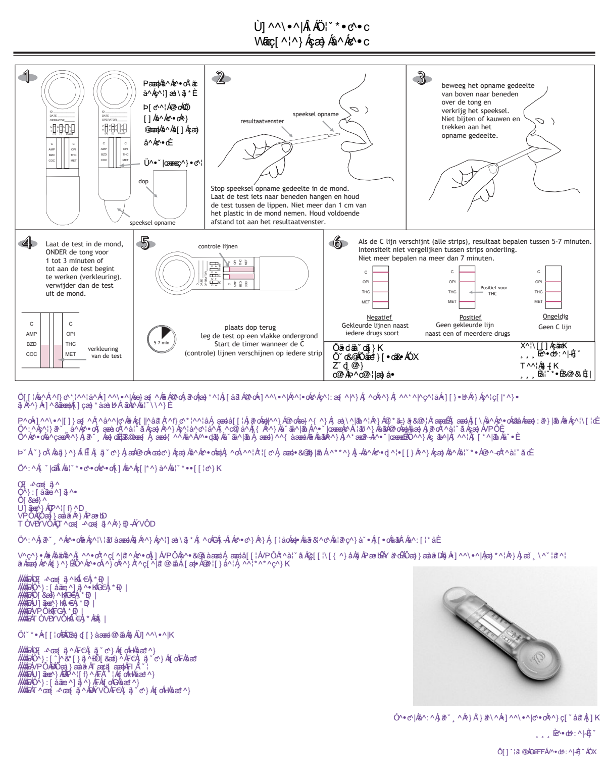 Drugstest Speeksel Multi 6 afbeelding van document #1, instructions
