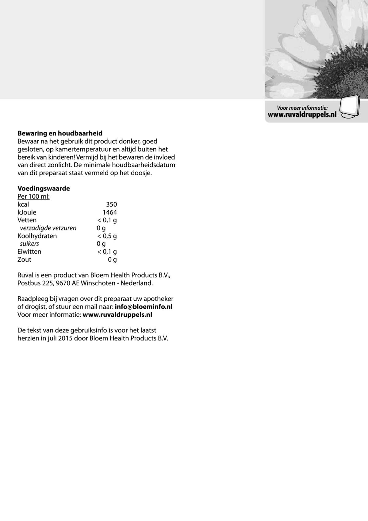 Ruval Druppels afbeelding van document #2, instructions