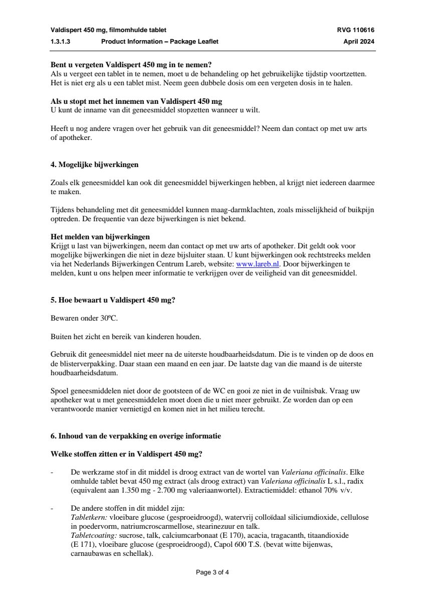 Extra Forte 450 mg Tabletten afbeelding van document #3, leaflet