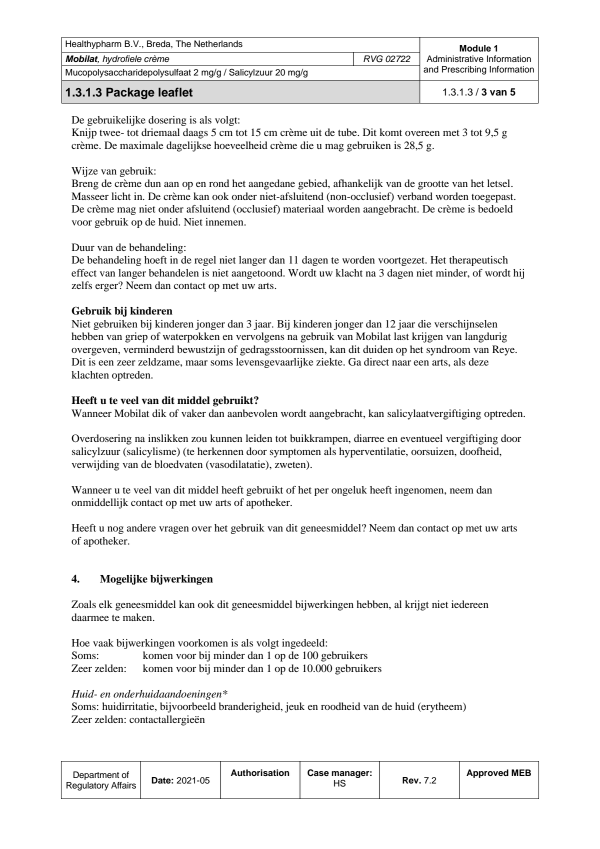 Mobilat Hydrofiele Creme afbeelding van document #3, leaflet
