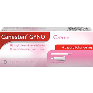 Canesten Gyno Crème - 6 daagse behandeling 35GR Canesten Gyno Crème - 6 daagse behandeling 35GR
