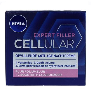 Nivea CELLular Expert Filler Opvullende Anti-Age Nachtcrème 50ML Nivea CELLular Expert Filler Opvullende Anti-Age Nachtcrème 50ML