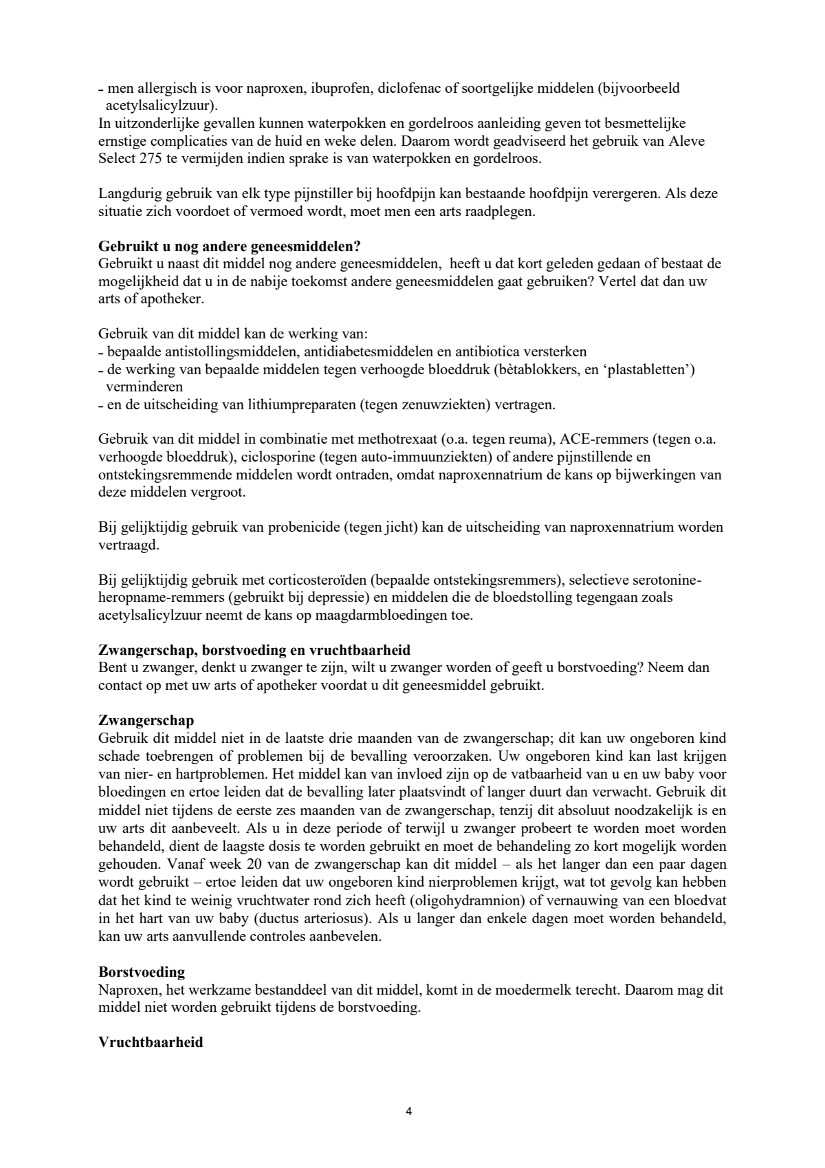 Select 275mg Tabletten afbeelding van document #4, leaflet