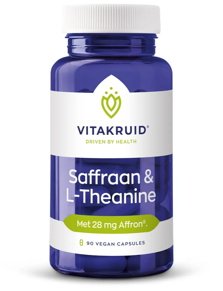 Vitakruid Saffraan 28 mg (Affron®) & L-Theanine Groene Thee 90VCP
