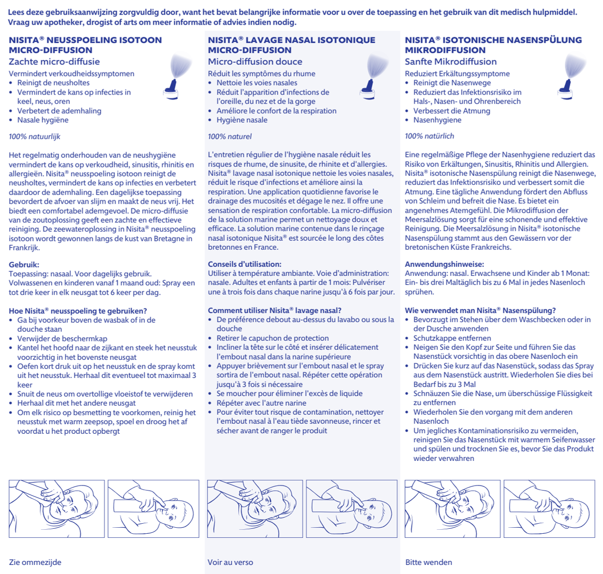 Neusspoeling Isotoon - Micro-diffusion vermindert verkoudheidssymptomen afbeelding van document #1, instructions
