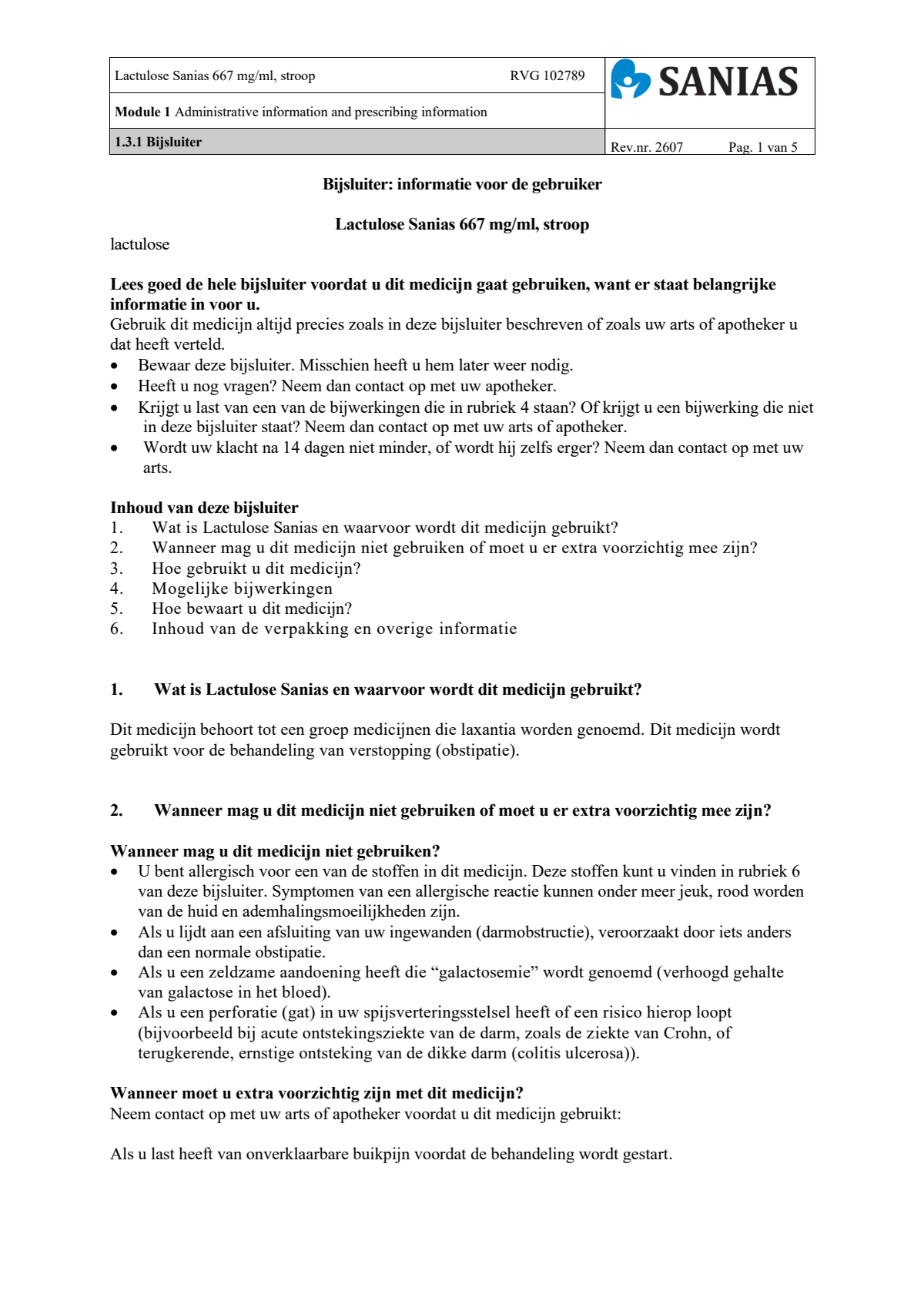 Lactulose Stroop afbeelding van document #1, leaflet