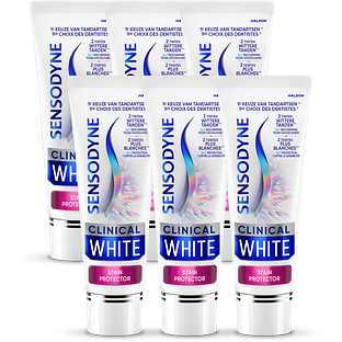 Sensodyne Clinical White Stain Remover Tandpasta Multiverpakking 6x75ML