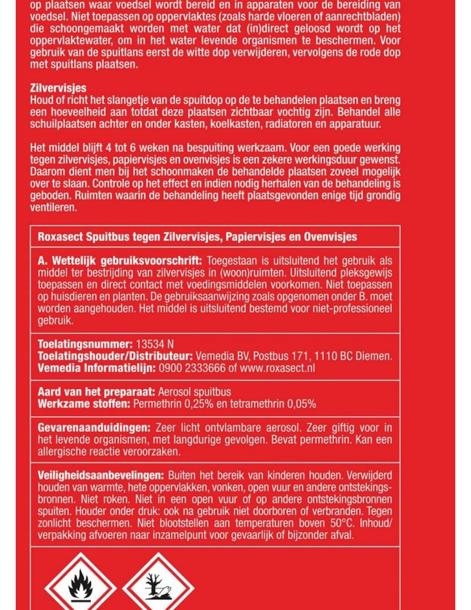 Anti-Zilvervisjes Set - Spray tegen Zilvervisjes 400ml en Zilvervisjesval - afbeelding van document #1, instructions