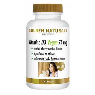 Golden Naturals Vitamine D3 Vegan 75mcg Capsules 120SG