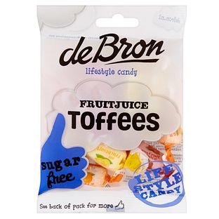 de Bron Fruitjuice Toffees Suikervrij 90GR