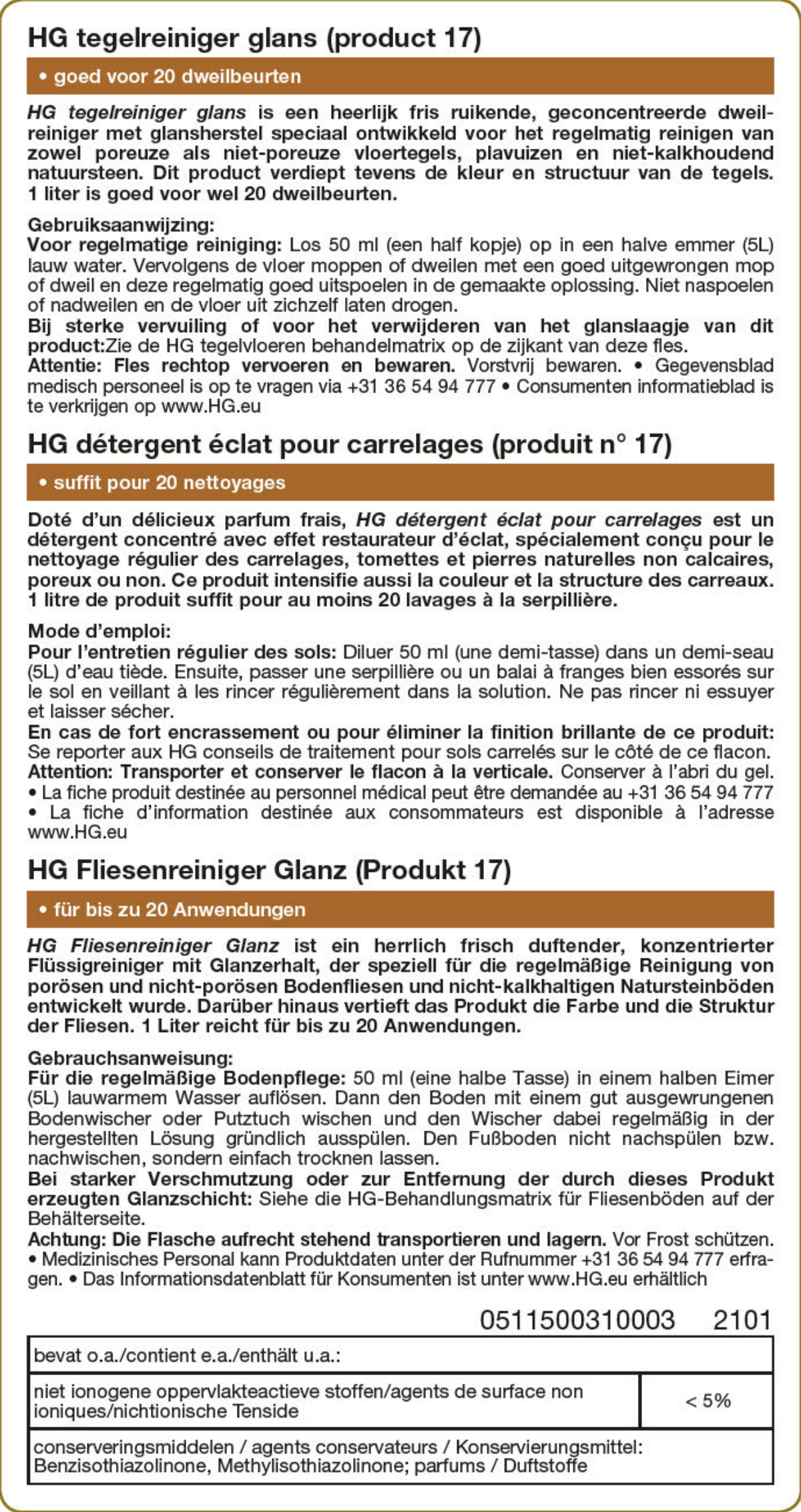 Tegelreiniger Glans afbeelding van document #1, label