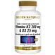 Golden Naturals Vitamine K2 200mcg & D3 25mcg Capsules 60VCP Golden Naturals Vitamine K2 200mcg & D3 25mcg Capsules 60VCP