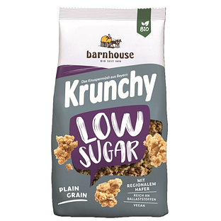 Barnhouse Krunchy Low Sugar Plain Grain Biologische Muesli 375GR
