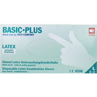 CMT Handschoenen Latex Gepoederd Naturel 100ST