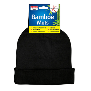 Lucovitaal Bamboe Muts Zwart 1ST