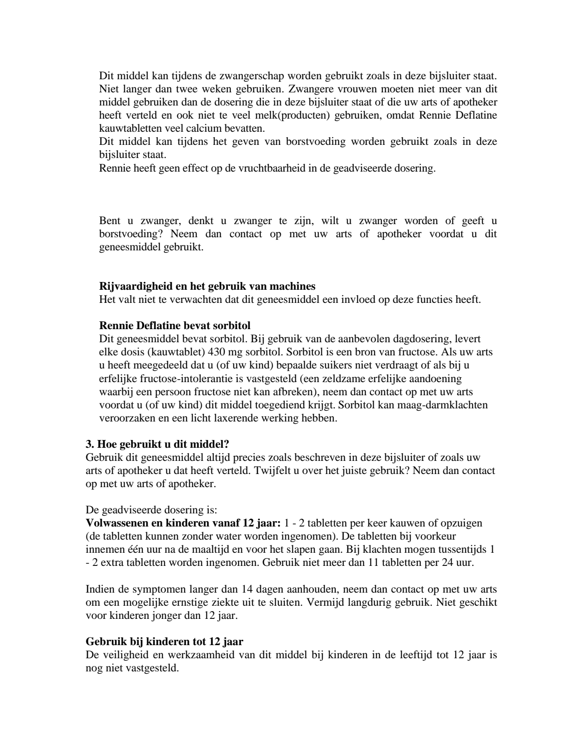 Deflatine kauwtabletten bij opgeblazen gevoel of winderigheid afbeelding van document #3, leaflet