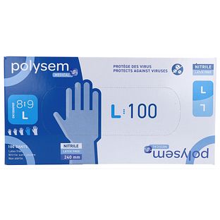 Polysem Nitril Handschoenen Maat L 100ST