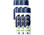 Nivea Men Derma Control Sensitive Deodorant Spray Multiverpakking 6x150ML