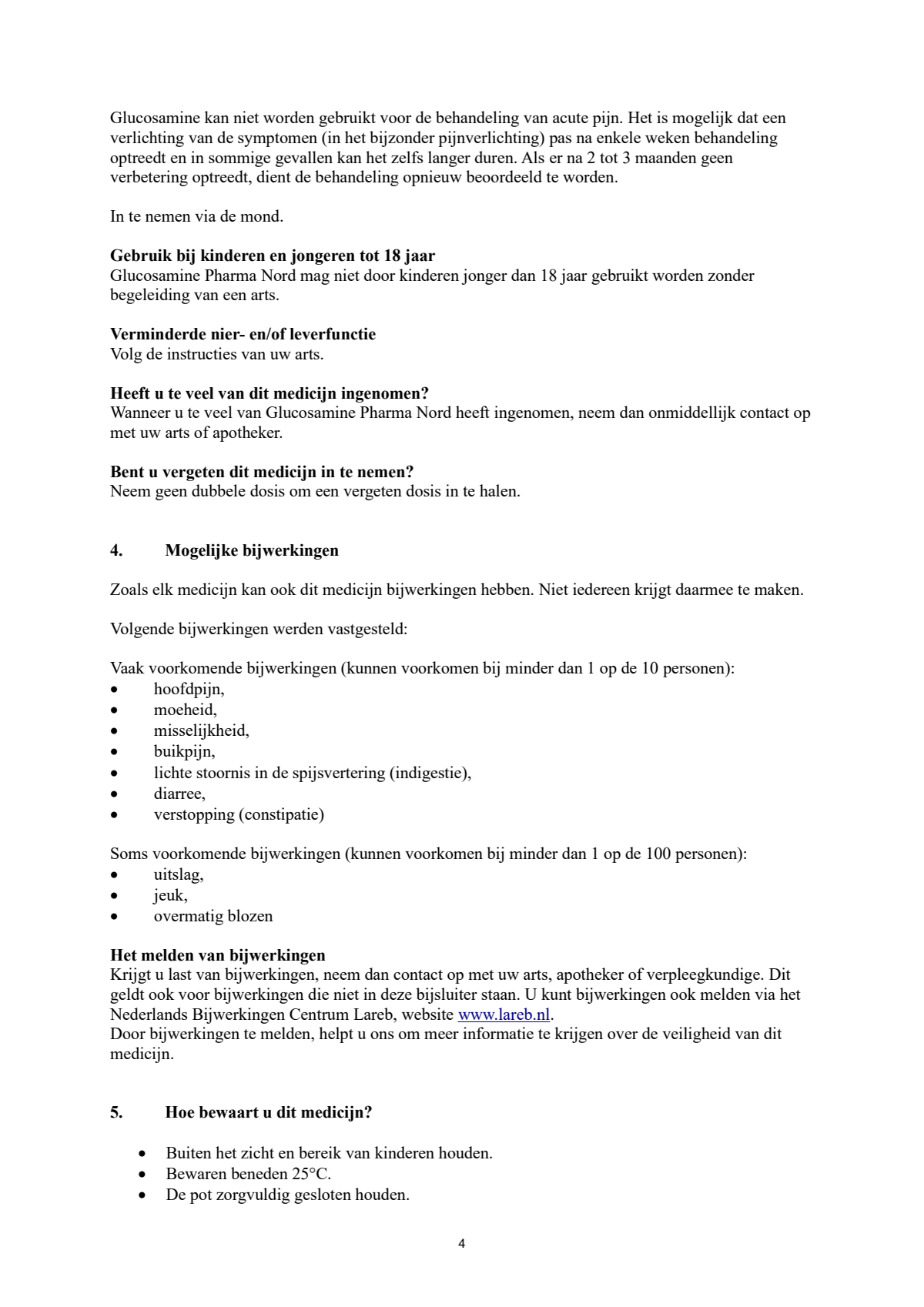 Glucosamine 400mg Capsules afbeelding van document #4, leaflet