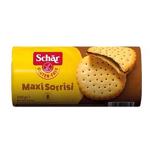 Schar Maxi Sorrisi Biscuits met Cacaocrème Glutenvrij 250GR