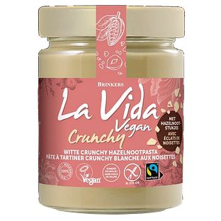 La Vida Vegan Witte Crunchy Hazelnootpasta 270GR