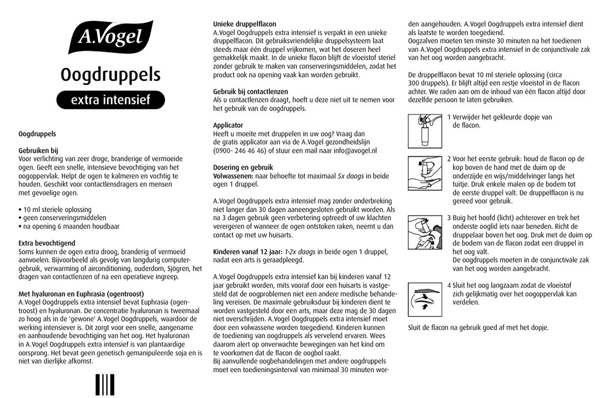 Oogdruppels Extra Intensief afbeelding van document #1, instructions