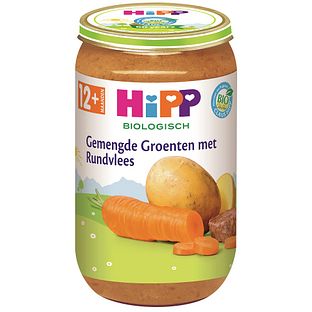 HiPP 12M+ Gemengde Groenten met Rundvlees 250GR